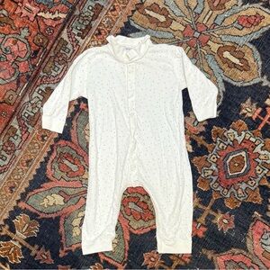 Petit Bateau White Polka Dot Kids One Piece